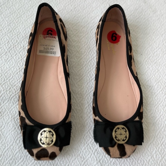 Kate Spade New York Fontana Too Ponyhair Leopard Print Ballet Flats - Picture 5 of 7
